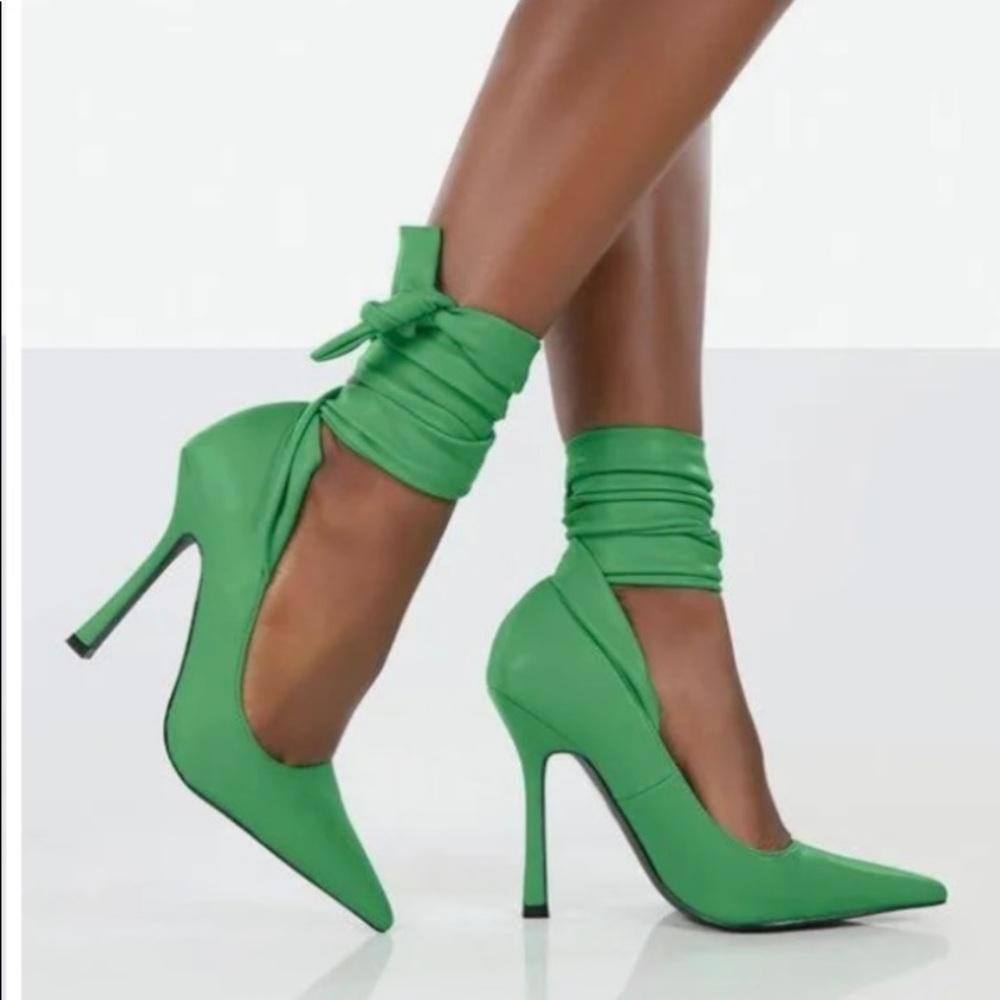 GREEN PUBLIC DESIRE HEELS